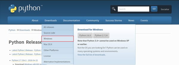 Windows10 Python3.5 설치