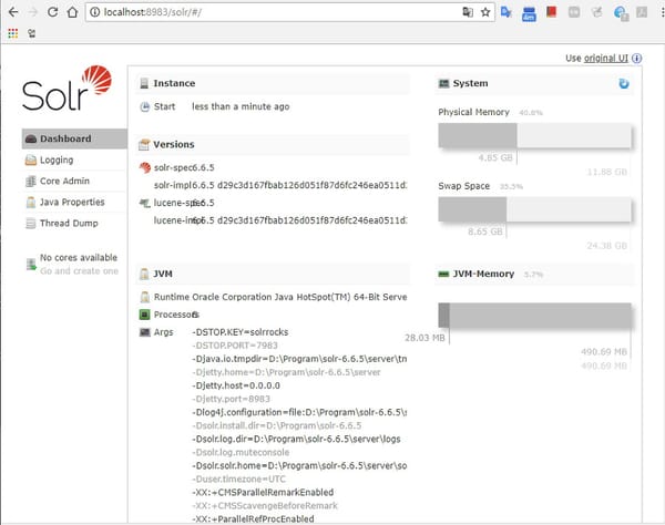 Apache Solr 6.6.5 설치 (Windows10)